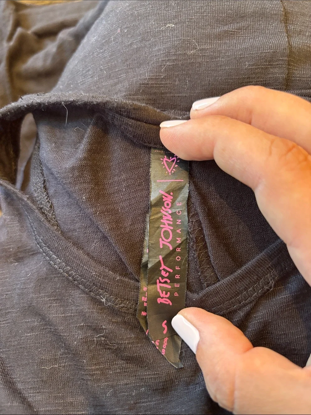 Betsey Johnson Black Tank with Pink Floral Ice Cream Cone Graphic - Picture 3 of 3